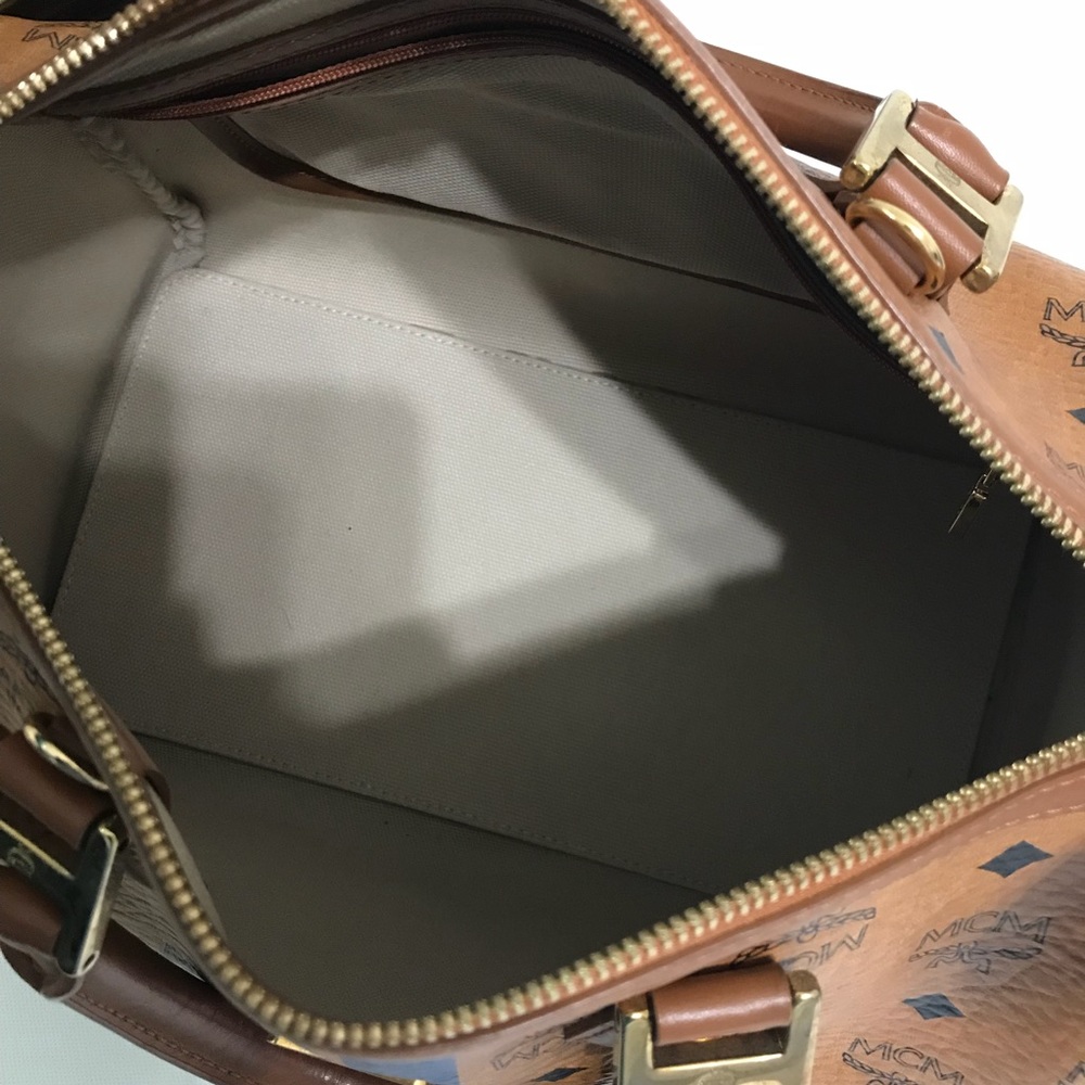 MCM Brown and Blue Satchel - Picture 6 of 8